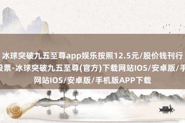 冰球突破九五至尊app娱乐按照12.5元/股价钱刊行104.35 万股股票-冰球突破九五至尊(官方)下载网站IOS/安卓版/手机版APP下载