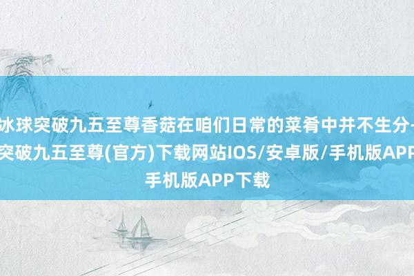 冰球突破九五至尊香菇在咱们日常的菜肴中并不生分-冰球突破九五至尊(官方)下载网站IOS/安卓版/手机版APP下载